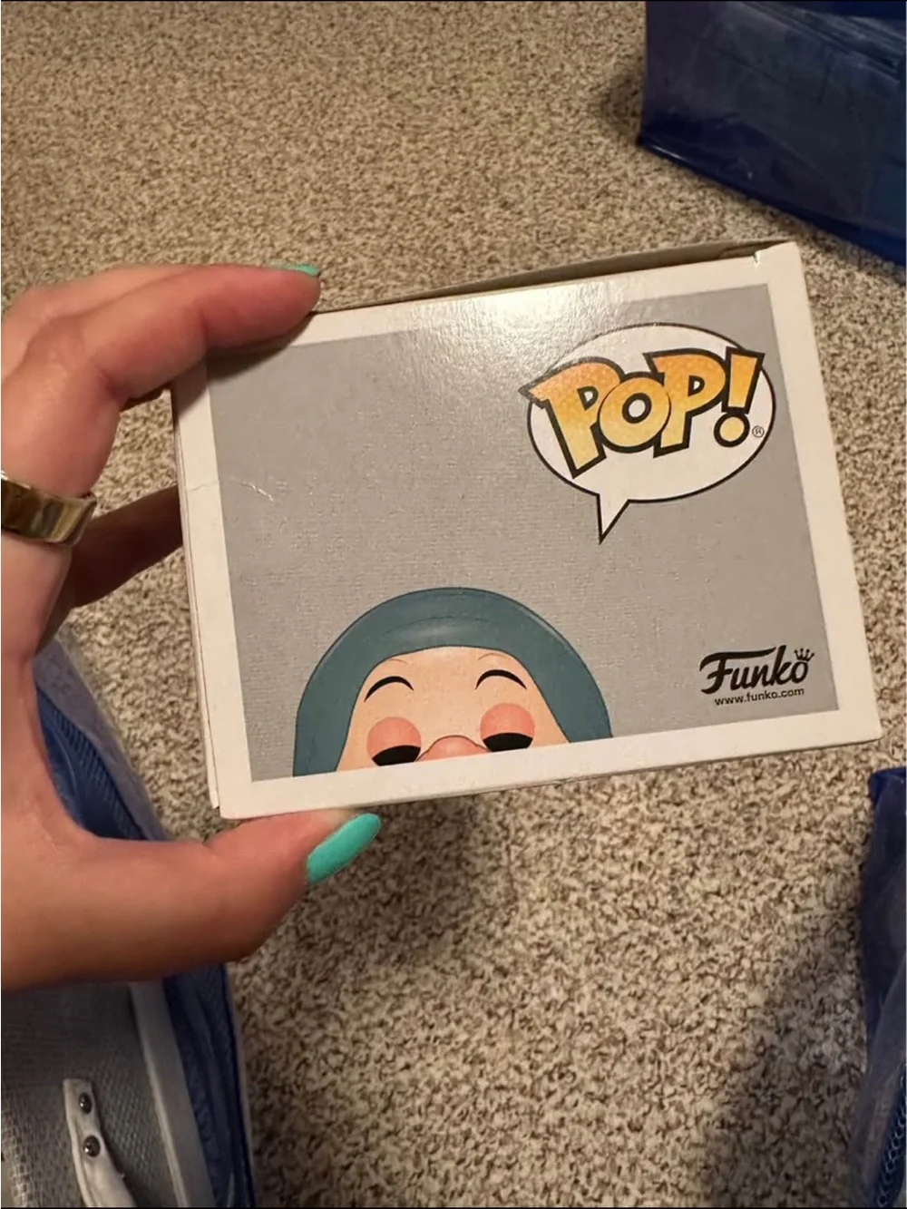 Funko Disney Sleepy Vinyl Figure - Teal Hood, White Beard, Gold Outfit